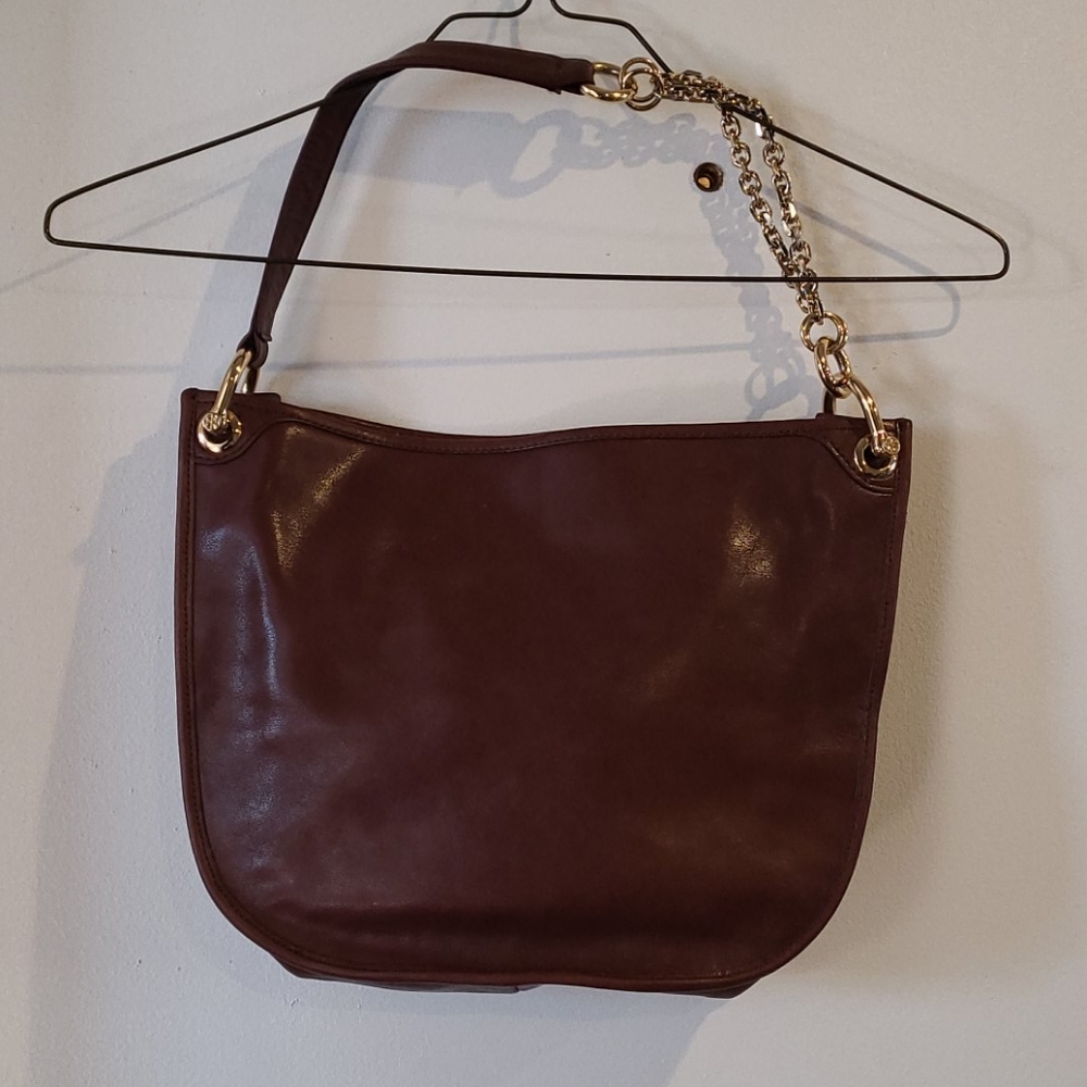 Tory Burch Brown Leather Saddle Shoulder Bag - Picture 2 of 10
